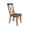 International Concepts 42 in. Solid Wood Round Dual Drop Leaf Dining Table with 4 Chairs in Distressed Oak K42-42DL-C613-4 - alternate 3